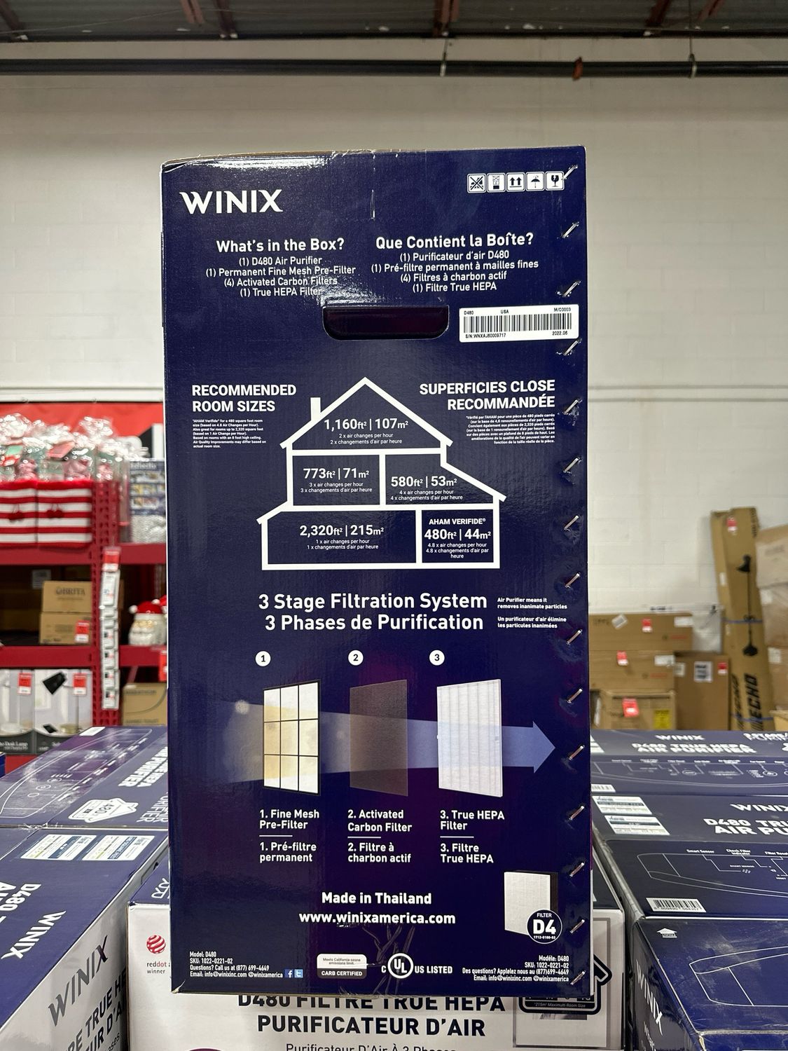 Winix D480TRUE HePA 3-Stage Air Purifier, Aham Verified for 480 Sq.ft. thumbnail 2