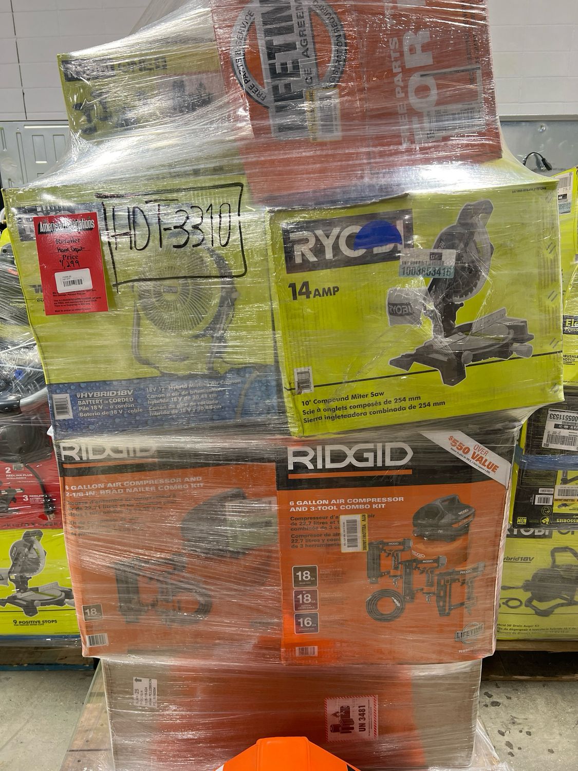 Home Depot Power Tool Pallet HDT-3310 — liquidation pallet load photo 1