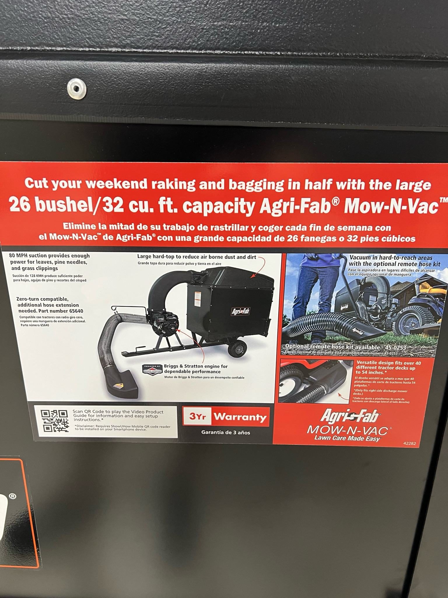 Agri-Fab Mow N Vac, 32 Cu Ft Capacity thumbnail 2