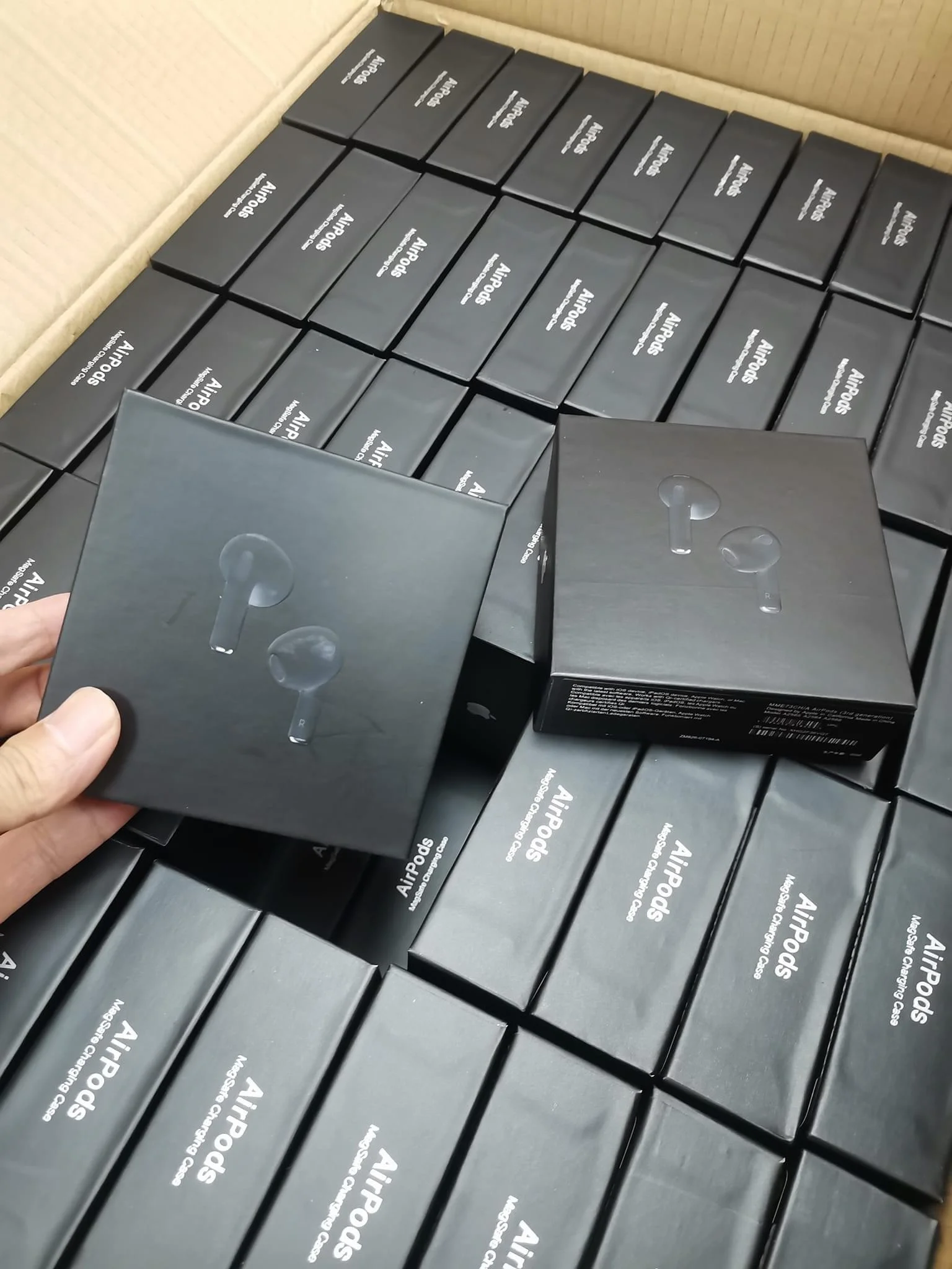 Black AirPods 3 Pallets – Wholesale Bulk Audio Accessories — liquidation pallet load photo 1