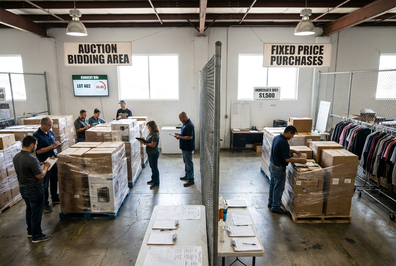 liquidation auctions vs fixed price: A Reseller’s Guide — PalletCove Liquidation, Dallas, Texas liquidation auctions vs fixed price: A Reseller’s Guide — PalletCove Liquidation, Dallas, Texas