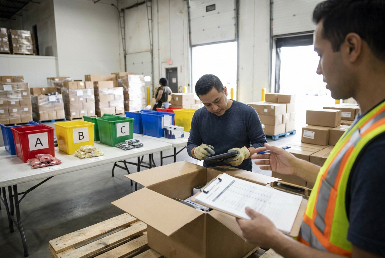 Mixed-lot inventory allocation Mixed merchandise and a manifest worksheet used for liquidation inventory cost allocation