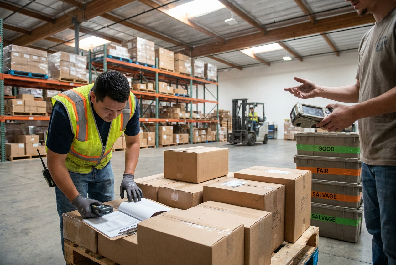 Resale certificate liquidation purchase paperwork beside an invoice and business records
