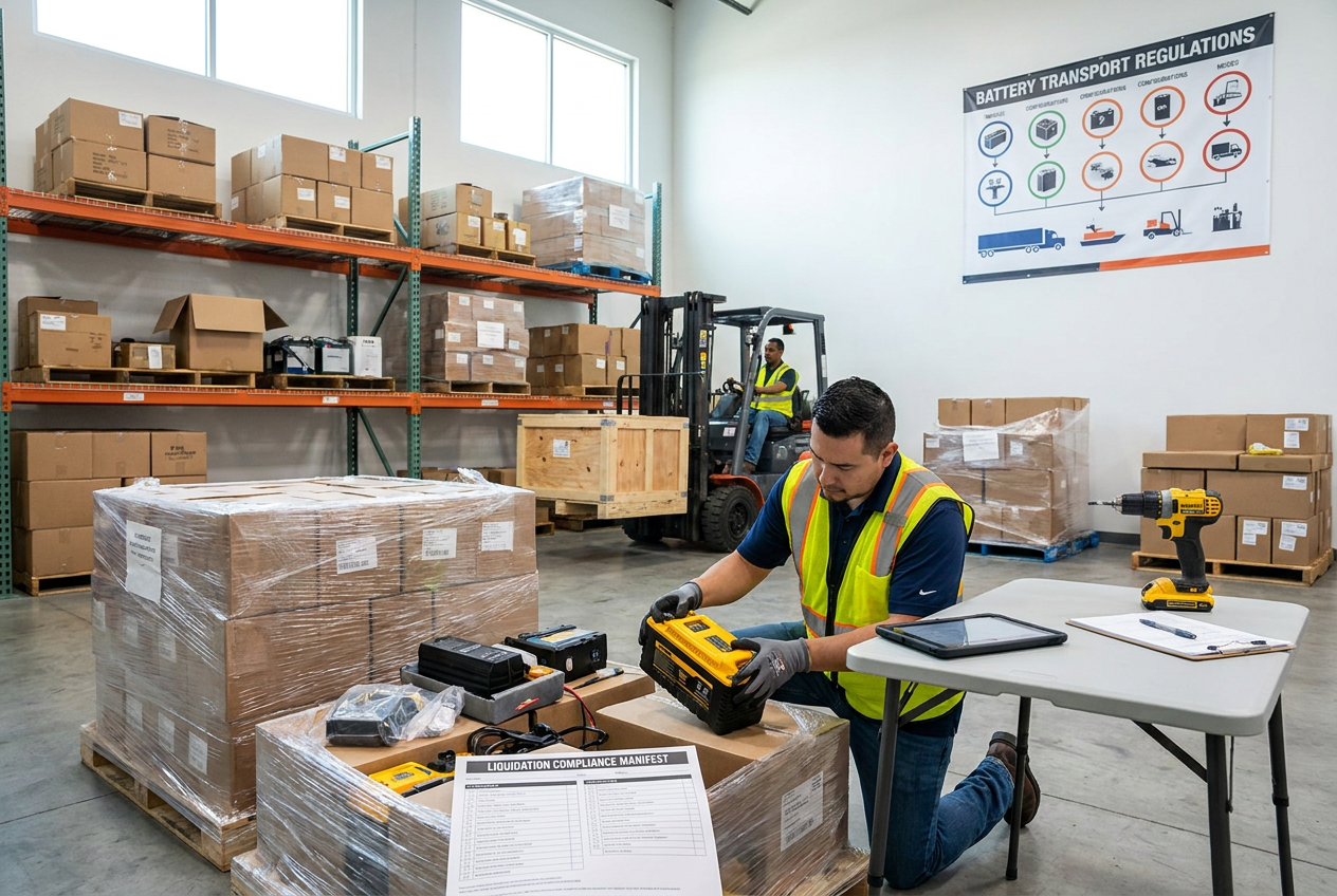 shipping liquidated lithium batteries: Compliance Basics — PalletCove Liquidation, Dallas, Texas