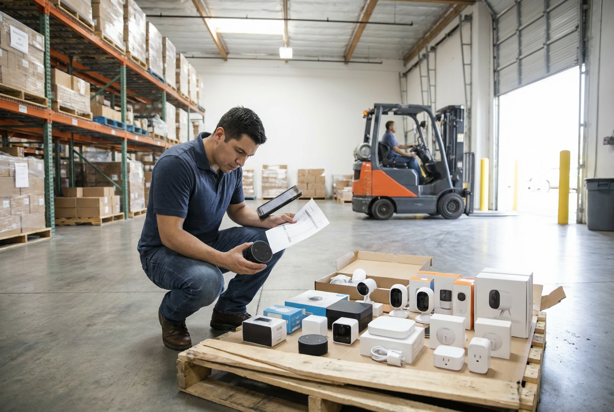 smart home liquidation lots: Account Locks and Compatibility — PalletCove Liquidation, Dallas, Texas