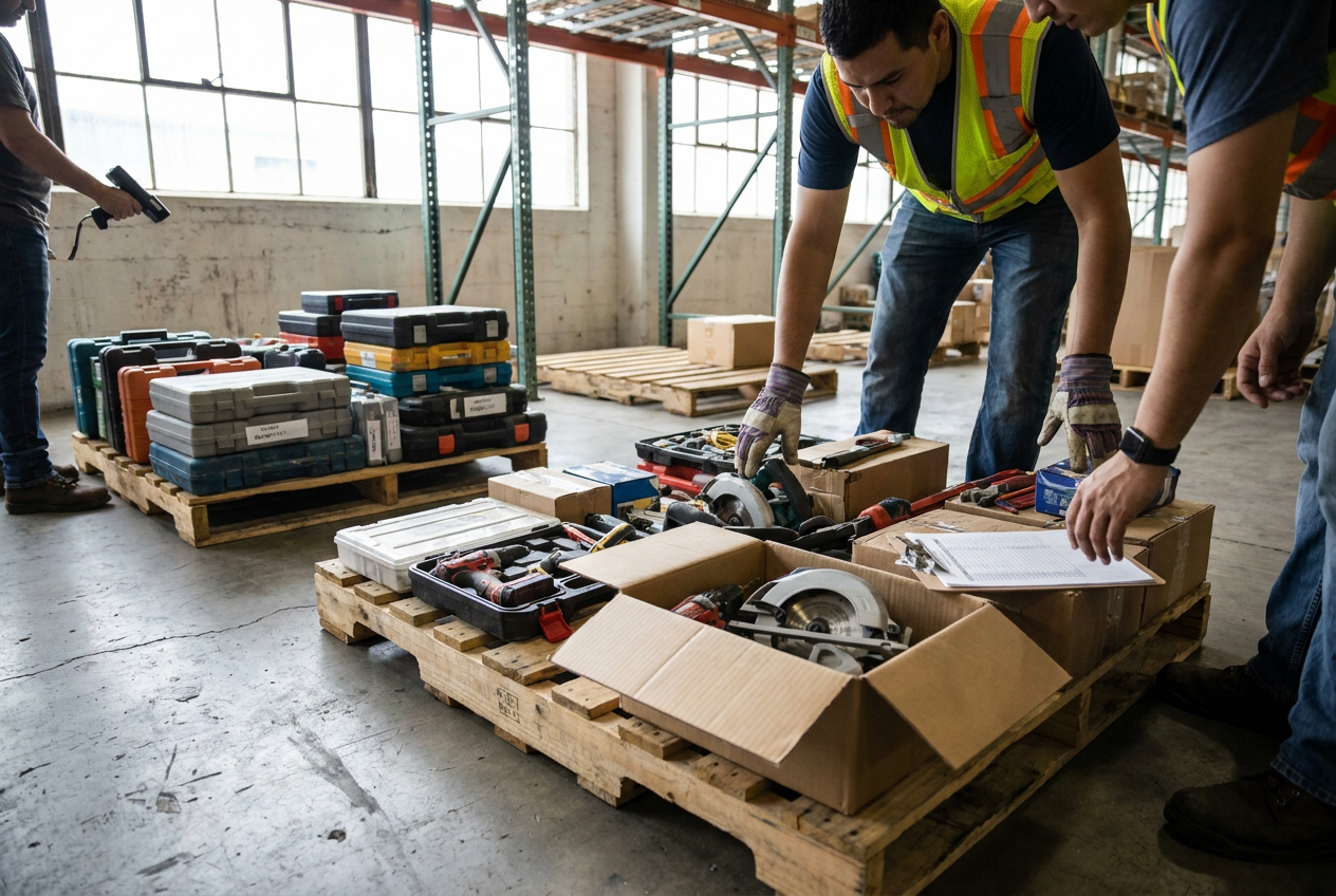 Tool Liquidation Pallets: Tools and Hardware Loads Explained — PalletCove Liquidation, Dallas, Texas