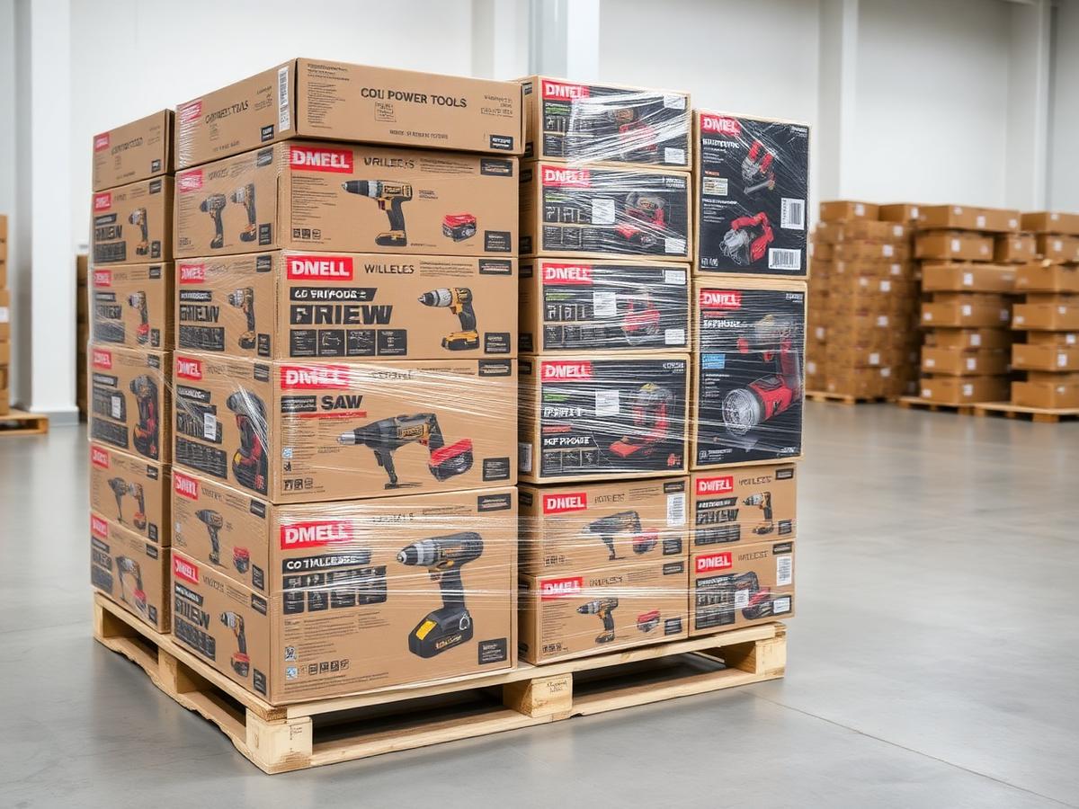 Liquidation truckload of tools loaded at the PalletCove dock in Dallas
